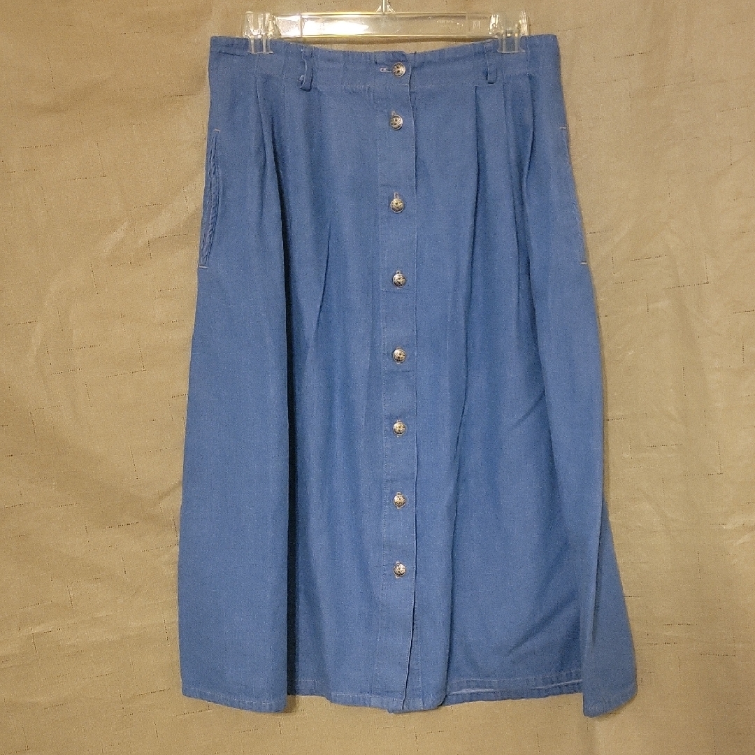 Koret City Blues Blue Button-Front Women's Skirt
